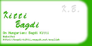 kitti bagdi business card